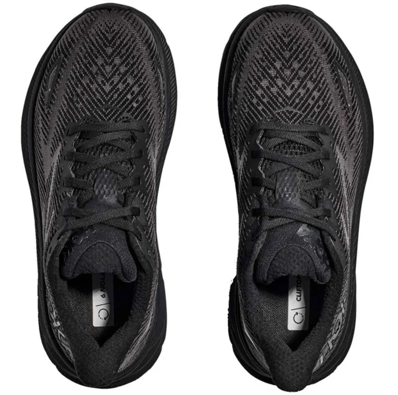 Hoka One One Men's Clifton 9 WIDE Running Shoes Black/Black-5